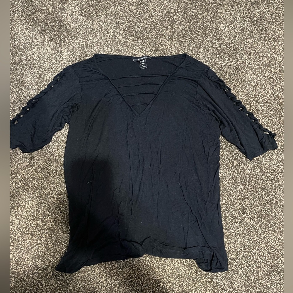 ASHLEY STEWART BLACK TUNIC